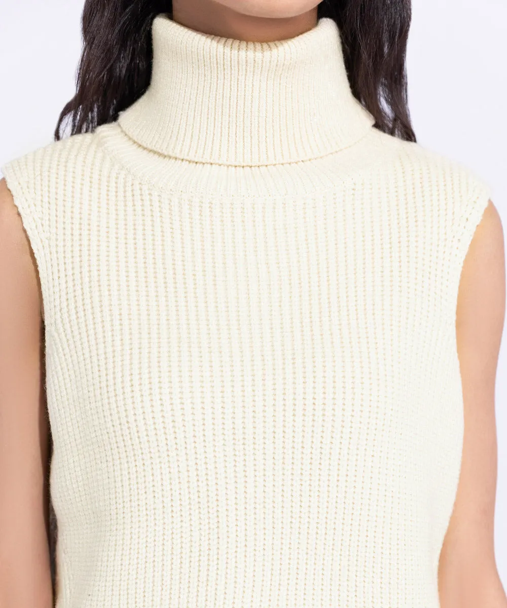 Sleeveless Chunky Knit Sweater