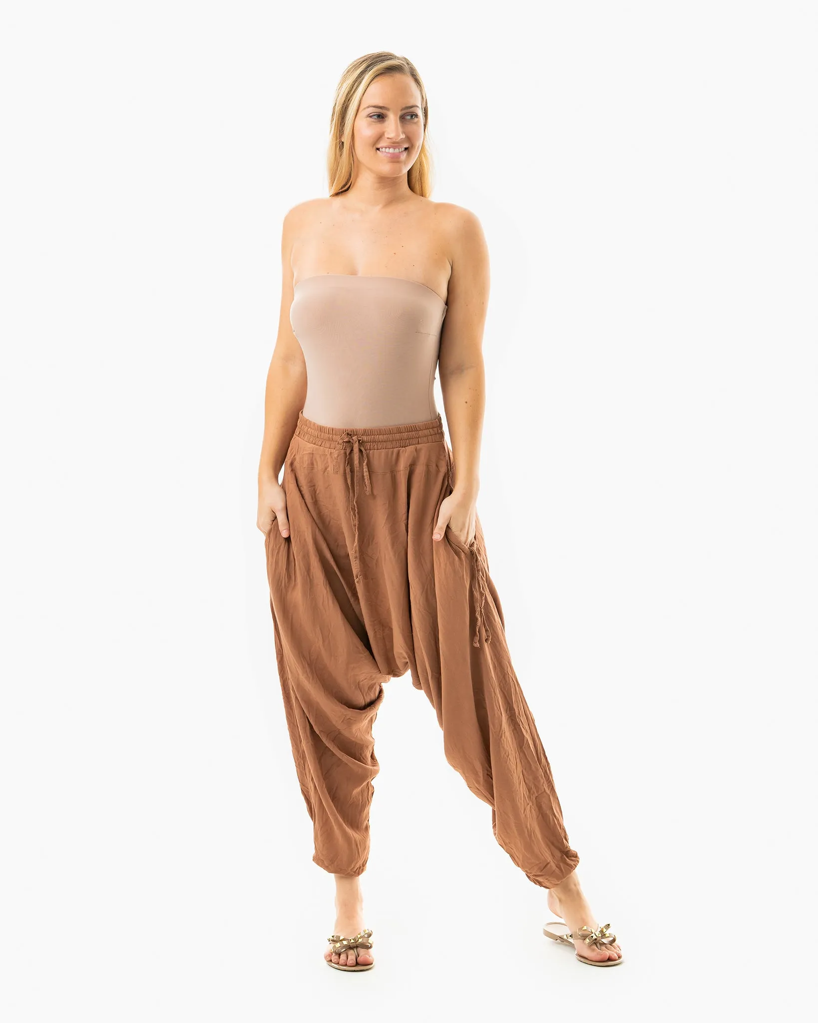 Solid Savannah Harem Pants