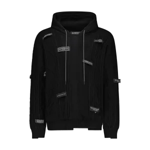 SPLICED SWEATER HOODIE