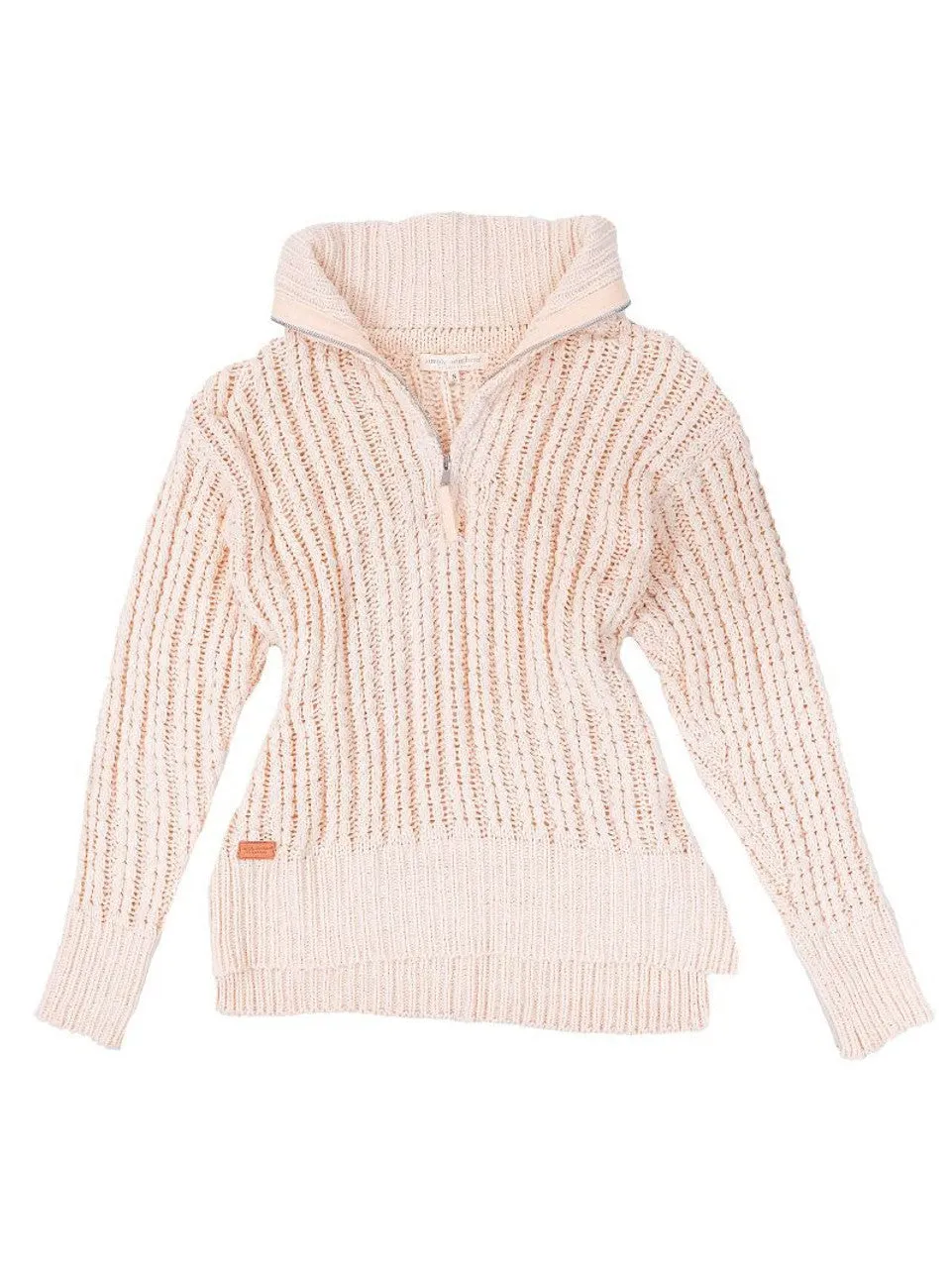 SS 1/4 Zip Sweater - Parchment