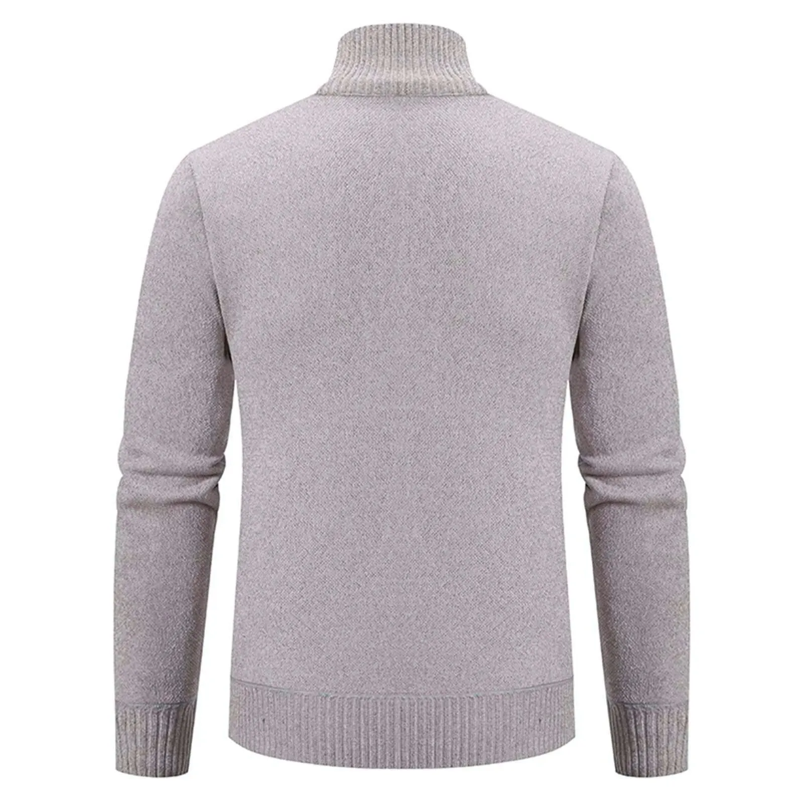 Stand collar sweater with zipper