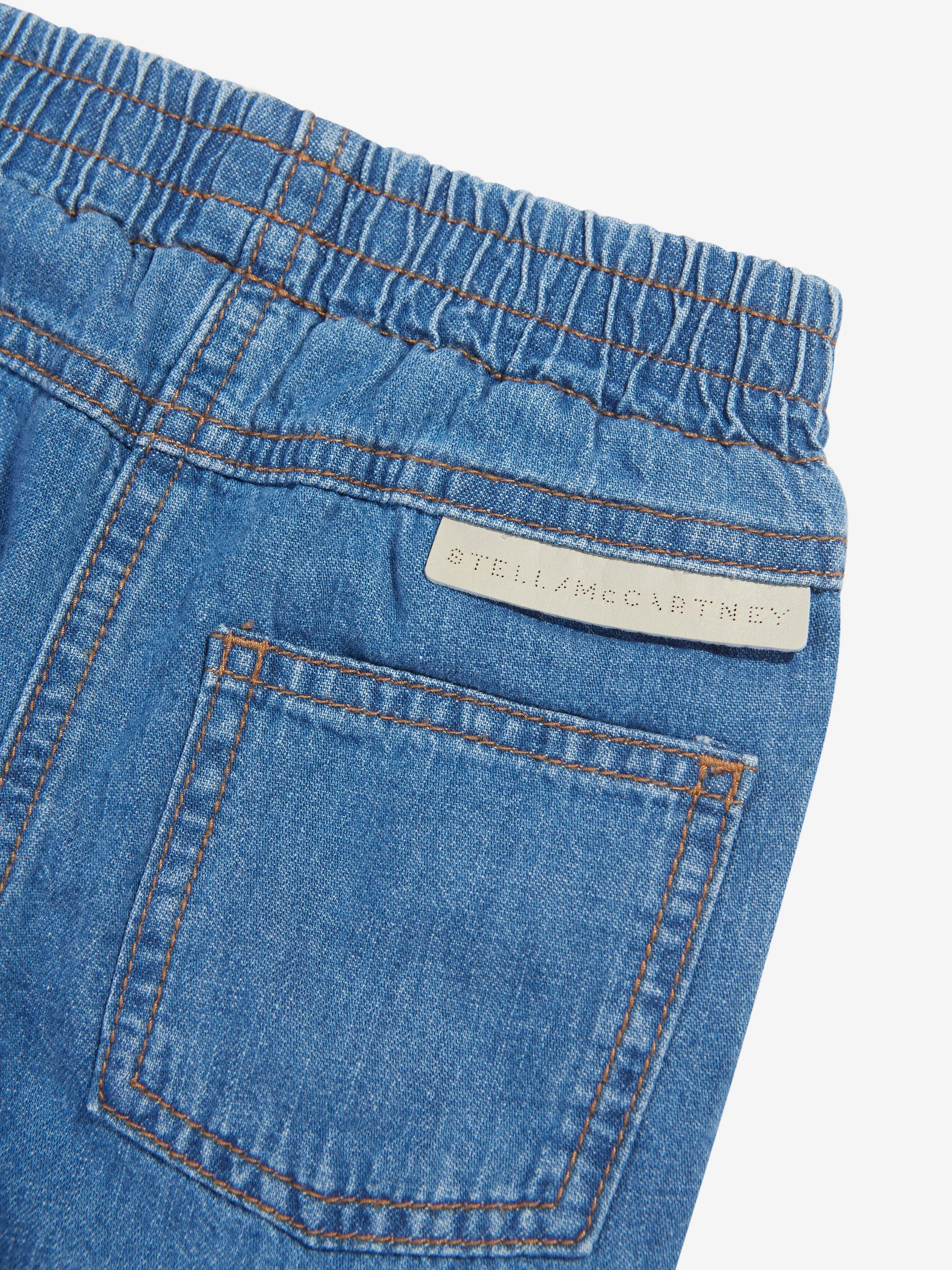 Stella McCartney Baby Boys Chambray Trousers in Blue