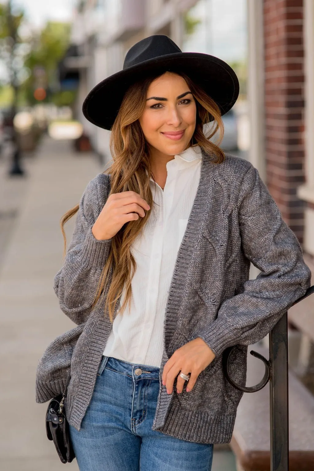 Subtle Raised Patterned Cardigan