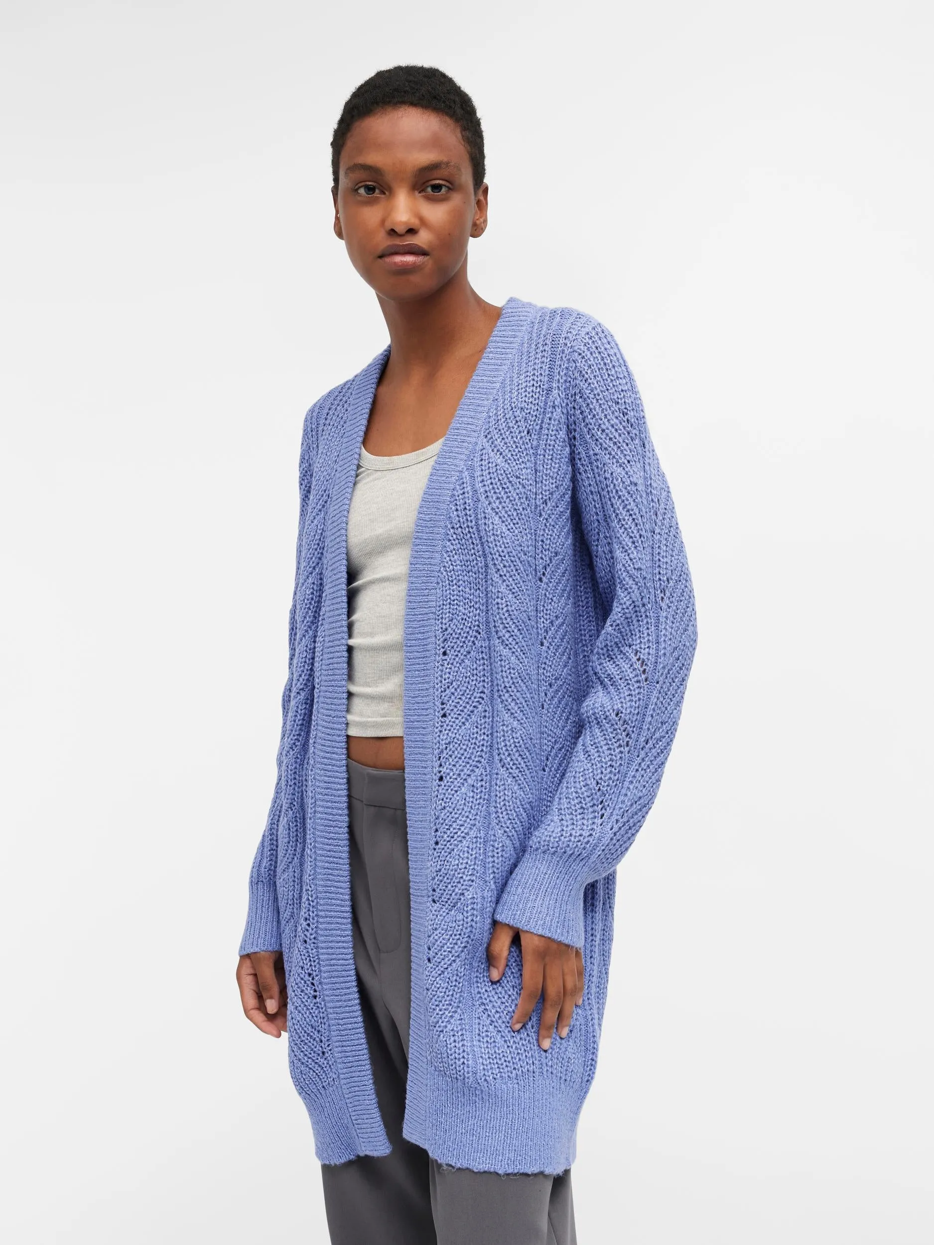 THELMA OPEN KNIT CARDIGAN (PERSIAN/MELANGE)