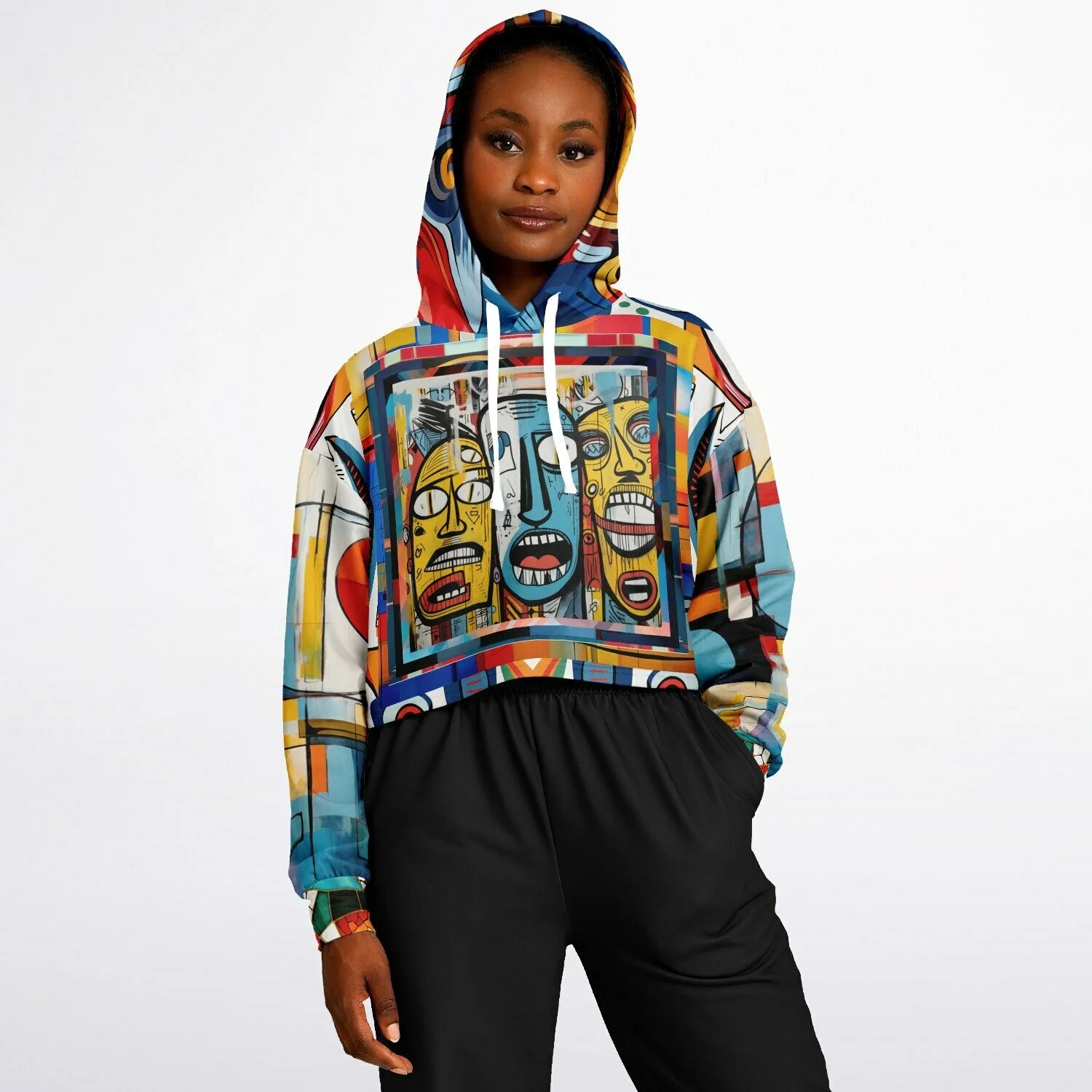 Three Lost Souls Eco-Poly Crop Hoodie