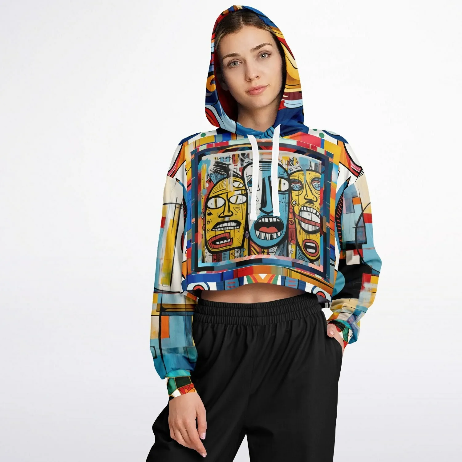 Three Lost Souls Eco-Poly Crop Hoodie