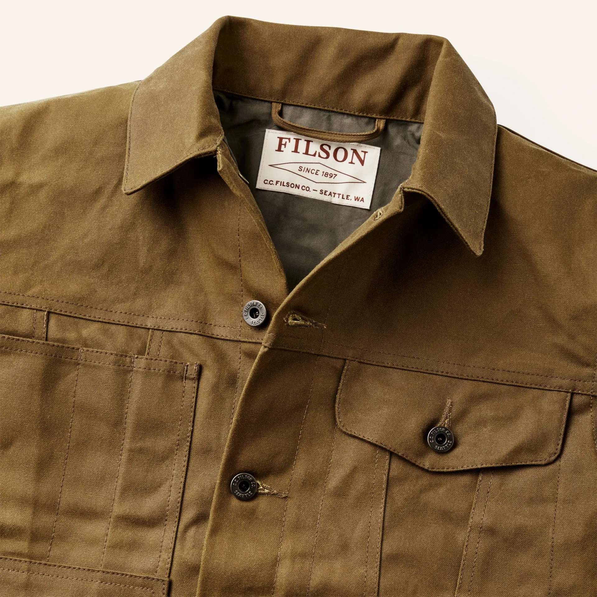 Tin Cloth Short Lined Cruiser Jacket - Dark Tan