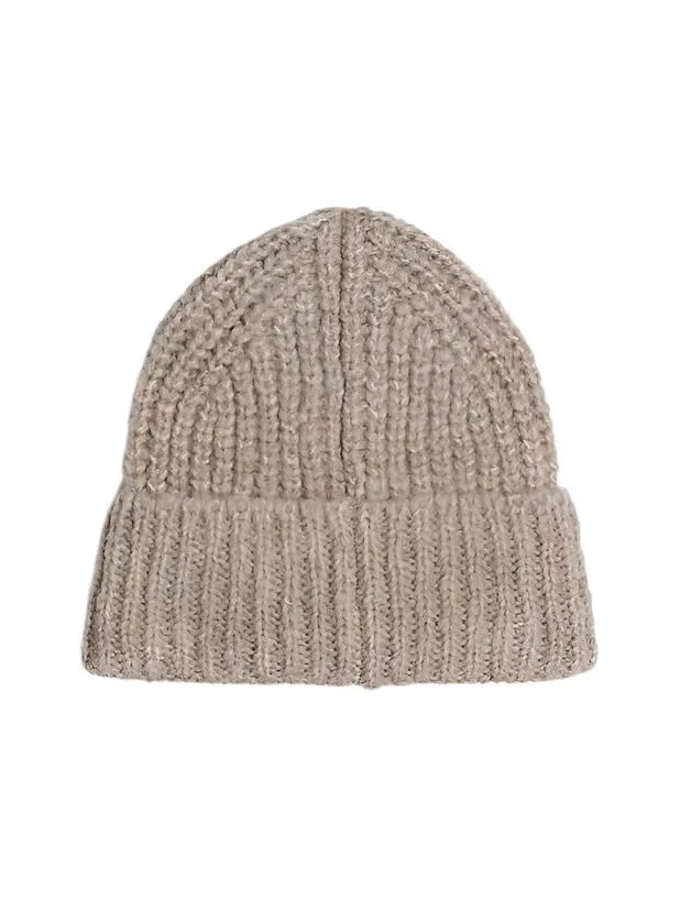 Tommy Hilfiger Womens City Chunky Knit Beanie With Wool Drifty Dunes