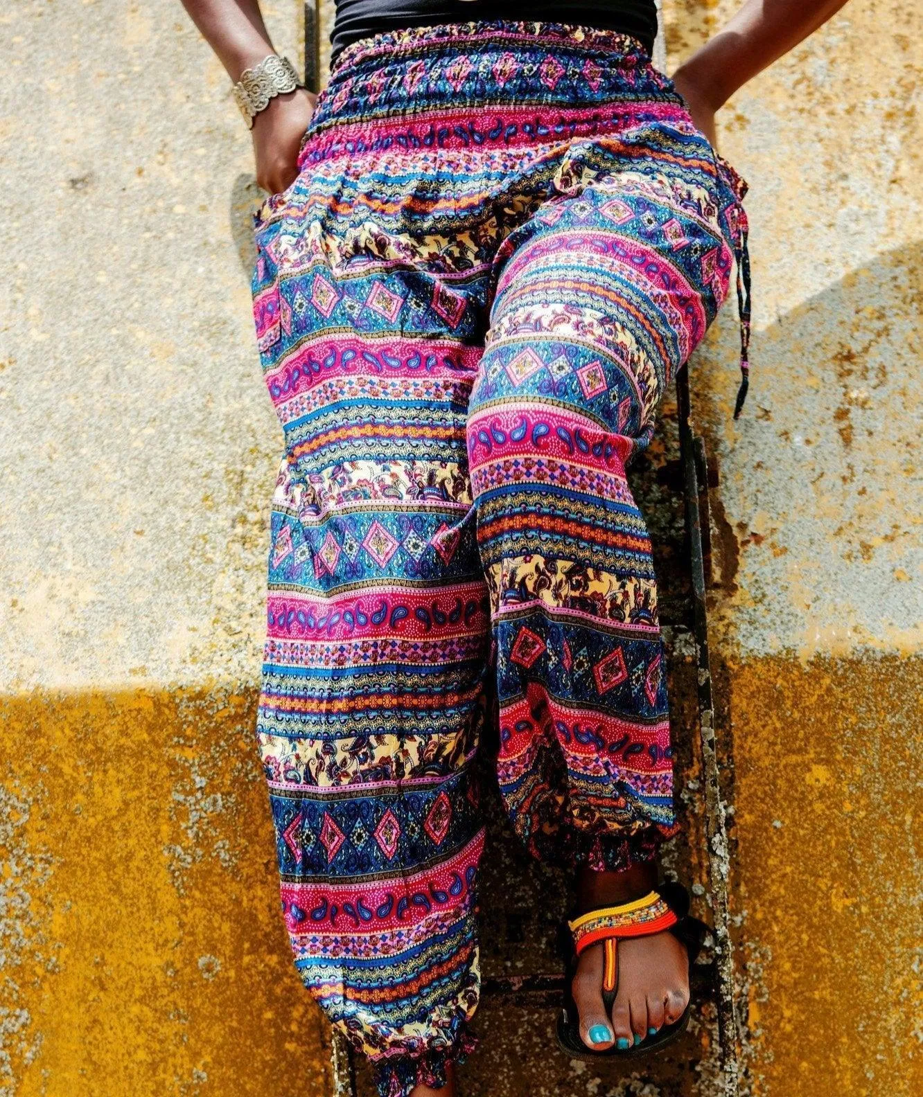 Traditional High waist African Pant / Bohemian Pant