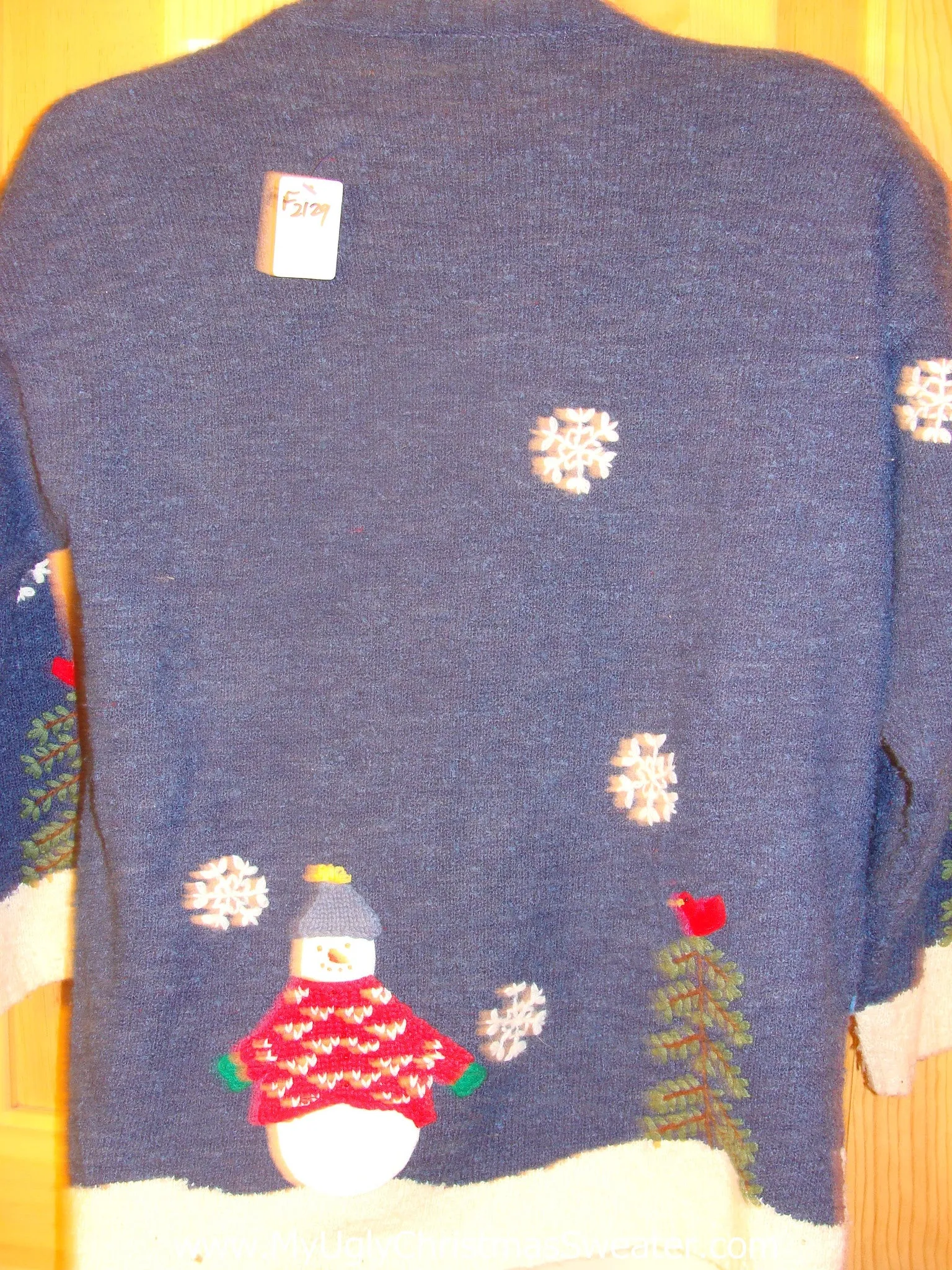 Ugly Christmas Sweater Two Sided Snowmen