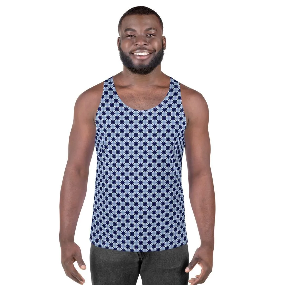 Unisex Blue Stars Tank Top