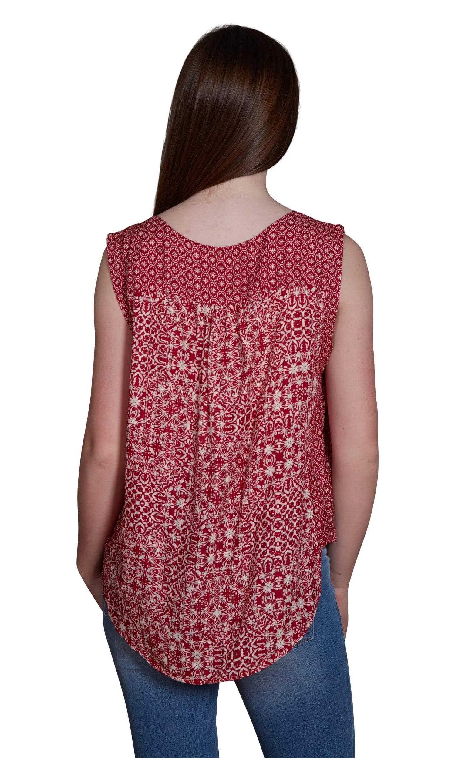 Velvet by Graham & Spencer Smilo Casablanca Print Tank Blouse