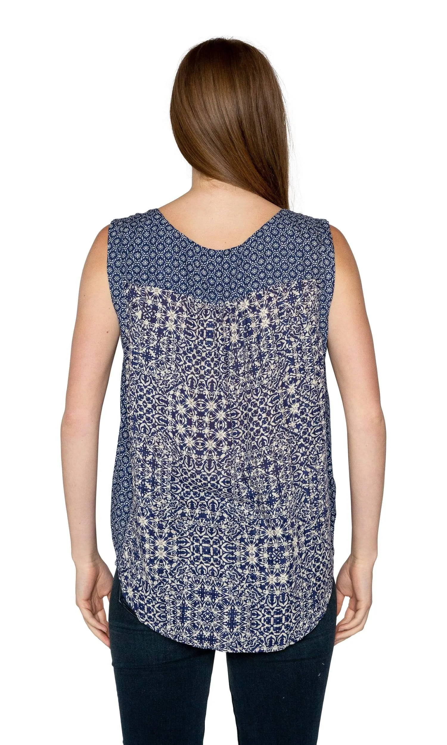 Velvet by Graham & Spencer Smilo Casablanca Print Tank Blouse