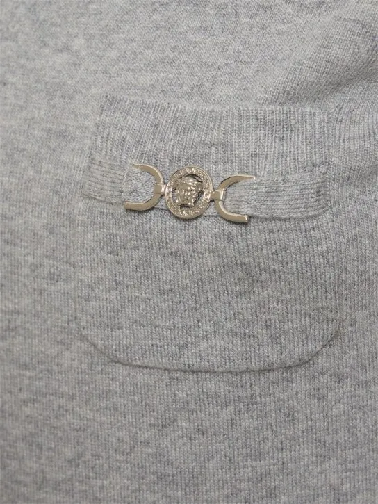 Versace   Knit sweater w/ medusa logo 