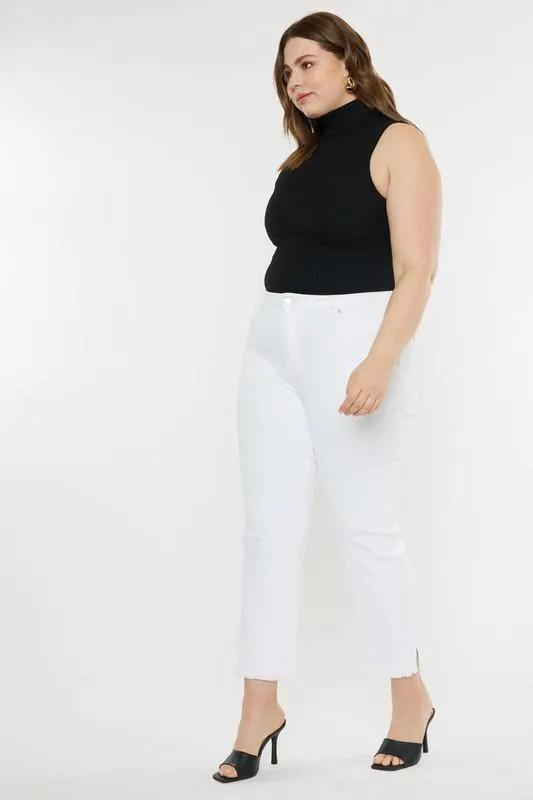 White Slim Straight Jeans