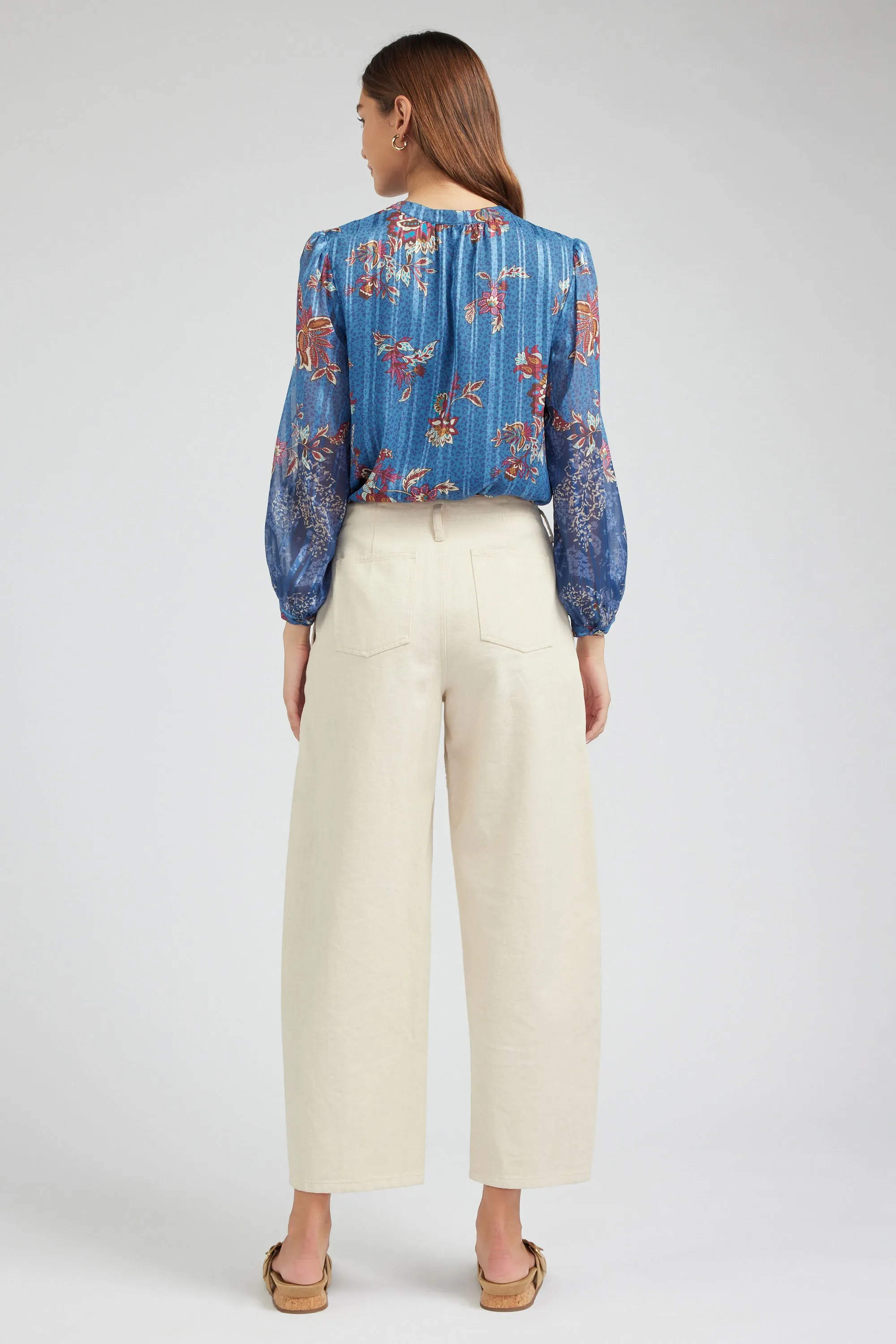 Wide Leg Embroidered Pant