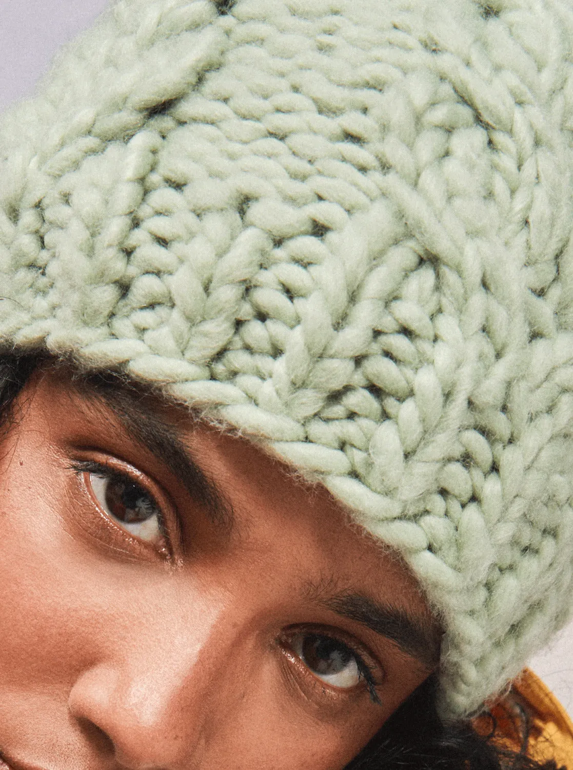 Winter Beanie - Cameo Green