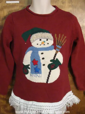 Winter Snowman Ugly Christmas Jumper