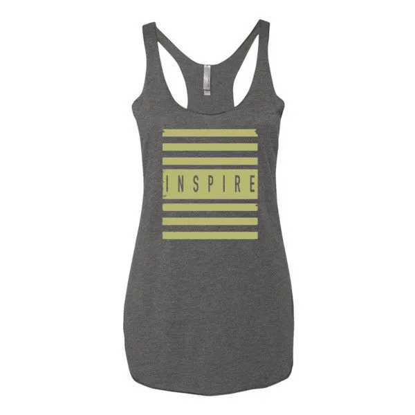 Women's INSPIRE stripes racerback tank