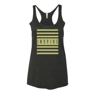 Women's INSPIRE stripes racerback tank