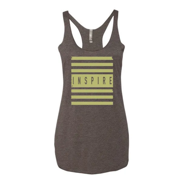 Women's INSPIRE stripes racerback tank