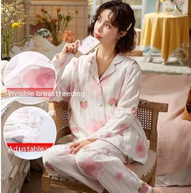 Women's Spring And Autumn Pure Cotton For Postpartum Clothing And Pajamas