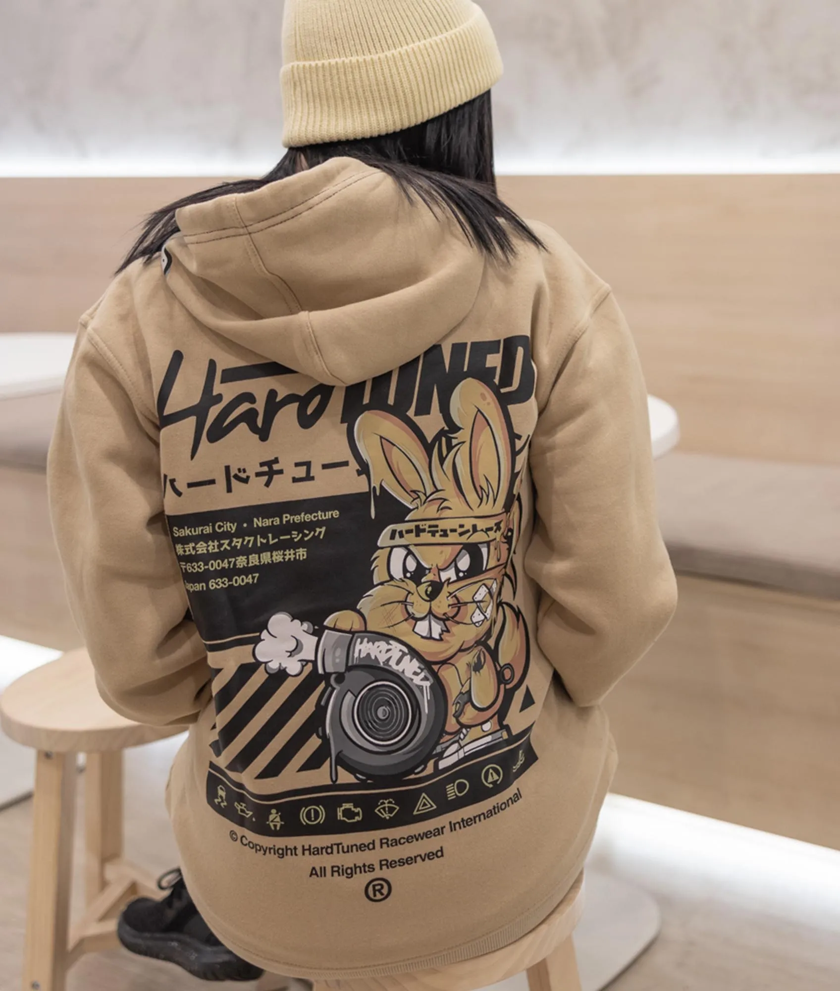 Women's Turbo Bunny Hoodie - Tan