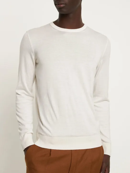 Zegna   Cashmere &amp; silk light knit sweater 