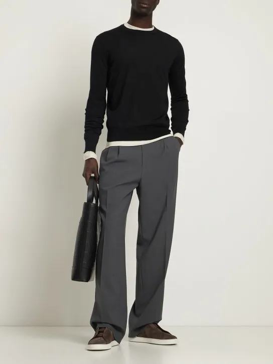 Zegna   Cashmere &amp; silk light knit sweater 