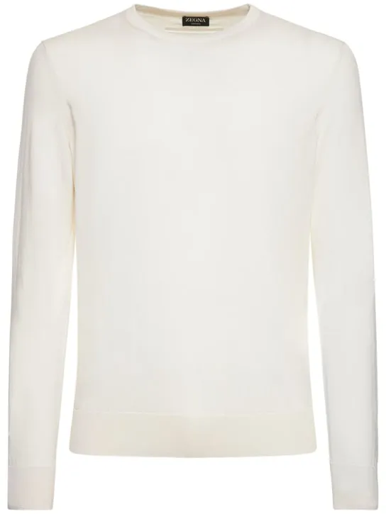 Zegna   Cashmere &amp; silk light knit sweater 