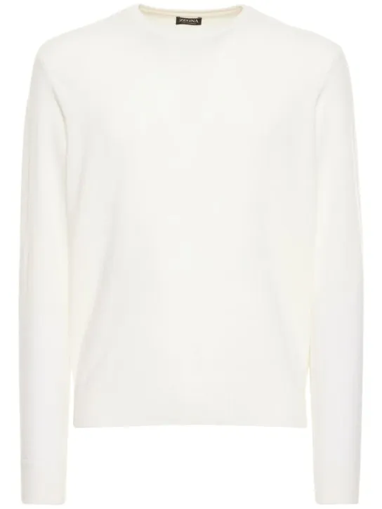 Zegna   Oasi cashmere knit crewneck sweater 