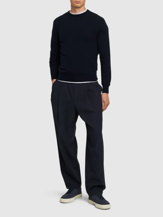 Zegna   Oasi cashmere knit crewneck sweater 