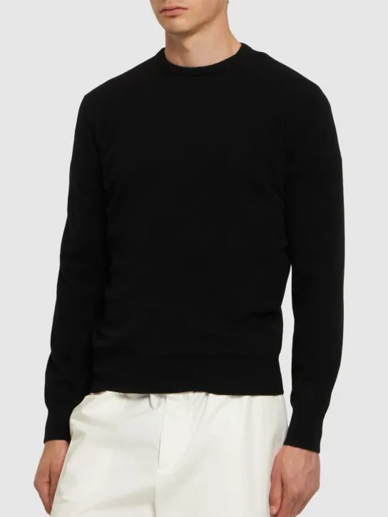 Zegna   Oasi cashmere knit crewneck sweater 